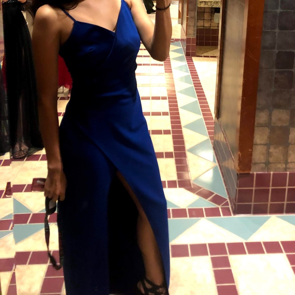 windsor long blue dress Floor Length Navy Blue Dresses